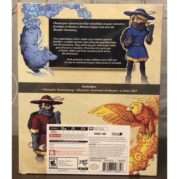 Monster Sanctuary Collector's Edition Nintendo Switch Limited Run #134 Sealed - Picture 5 of 10